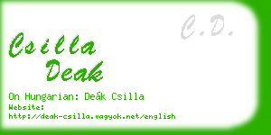 csilla deak business card